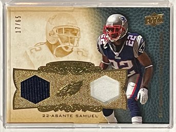 2008 Upper Deck Premier Rare Materials Asante Samuel Patch Card #PP2-SA