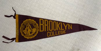 Vintage Brooklyn College Felt Pennant