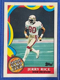 1989 Topps Jerry Rice 1000 Yard Club Card #5