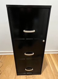 3 Drawer Metal Light Weight File Cabinet Black