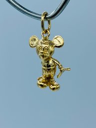 Magical 14k Yellow Gold 3D Mickey Mouse Charm