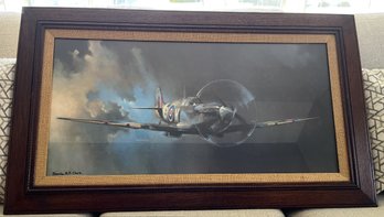 Framed Supermarine Spitfire Print, By Barrie A. F. Clark