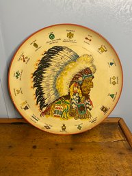 Rare Vintage Native American Indian Tray
