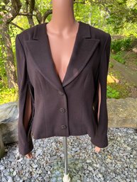 Chanel Brown Cashmere Jacket Size 46