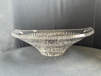 Beautiful Shallow Cut Glass Bowl In Perfect Condition