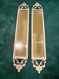 Pair Of Oblong Bevelled Mirrors