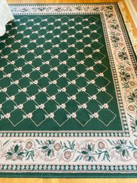 8 X 11 Florette Green Lattice Motif Area Carpet