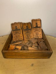 Box Of Antique Wood Rat And Mouse Traps