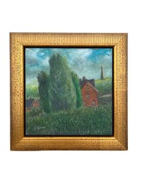 Signed Kahn - Country Landscape With Texture