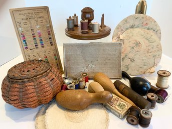 Collection Of Vintage & Antique Sewing Memorabilia