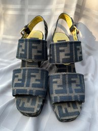 Fendi Brown High Heel Sandal Size 6.5