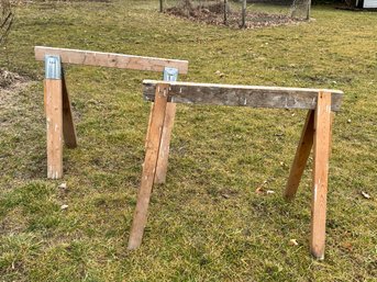 Homemade Wooden Saw Horses
