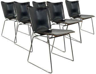 A SET OF 6 ICF Group Pelle Chairs By Toyoda Hiroyuki