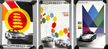 A Trio Of Vintage Porsche Posters