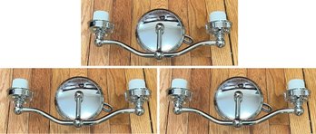 A Trio Of Elegant Chrome Sconces By Williams-Sonoma Home