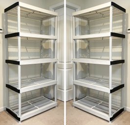 A Pair Of Collapsible Storage Shelves