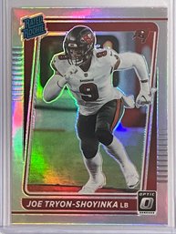 2021 Panini Donruss Optic Joe Tryon-Shoyinka Silver Rated Rookie Prizm Card #255