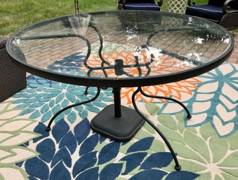 Wrought Iron Round Patio Table