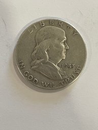 1953-s Franklin Silver Half Dollar