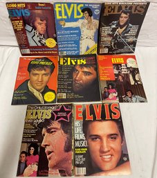 Assortment Of Eight Elvis Presley Magazines Including Song Hits
