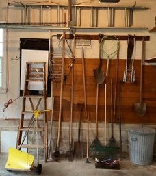 Ladders, Garden Tools Lot, Plus