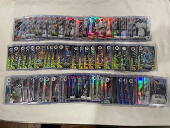 2021-22 Topps Finest,  Topps Chrome,  & Panini Prizm Premier Soccer League Cards.  83 Cards Total.