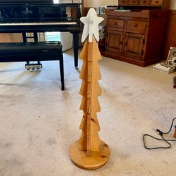 Rotating Wooden Lollipop Christmas Tree