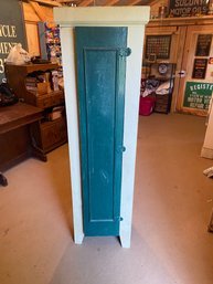 Antique Narrow Jelly Cabinet-green And White