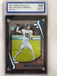 2021 Panini Absolute Trevor Lawrence Rookie Card #101    Graded ISA Gem Mint 10