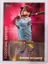 2016 Topps Scouting Report Ender Inciarte Autographed Card #SRA-EI