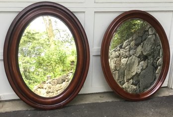 Bombay Mahogany Oval & Beveled Mirrors.