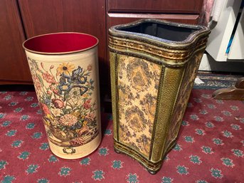 Two Vintage Trash Pails