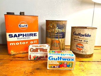 Amazing Lot Of GULF Motor Oil And Wax