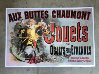 Laminated Poster - Jules Cheret Aux Buttes Chaumont Jouets 1885 Vintage French Department Store Toy Ad