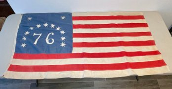 Vintage 1976 Cotton Bicentennial Flag (56 X 30 Inches)