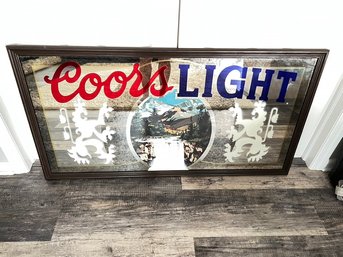 Coors Light Framed Mirror Like Display Sign