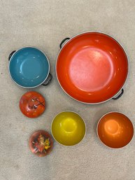 Enameled Pans And Small Plates