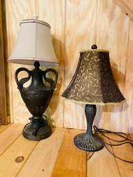 Bronze Lamp And Cast Base Lamp
