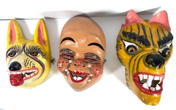 Vintage Paper Mache Masks