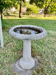 Vintage Cement Bird Bath