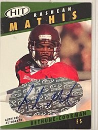 2003 Sage Authentic Autograph Rashean Mathis Card #A36