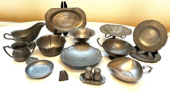 Group Of Pewter Pieces - 16 Pieces