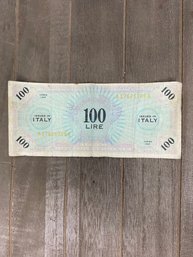 1943-  Italy 100 Lire- Allied Military Currency