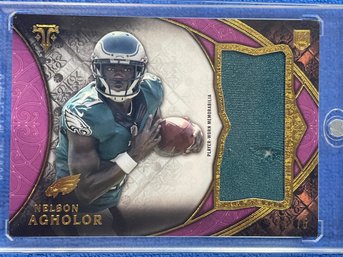 2015 Topps Nelson Agholor Triple Threads Rookie Jumbo Patch Relic Card #TTRJR-NA Numbered 74/75
