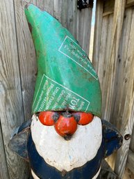 Recycled Metal Modern Gnome Figure