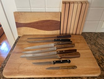 Good Kitchen Knives, Cutting Boards, Knife Rack