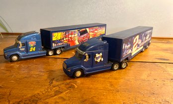 Pair Of Nascar Tractor Trailers