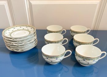Raynaud Limoge 'L'Allee Du Roy' Pattern China- Teacups And Saucers