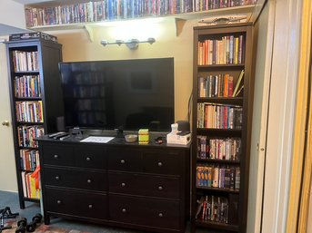 2 Black Wooden Bookshelves