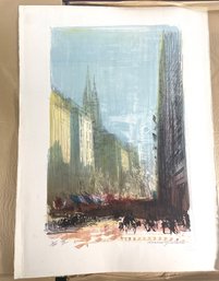 Luciano Guarnieri  Lithograph 3/100  - Large - 20'x 28'' Inches - New York